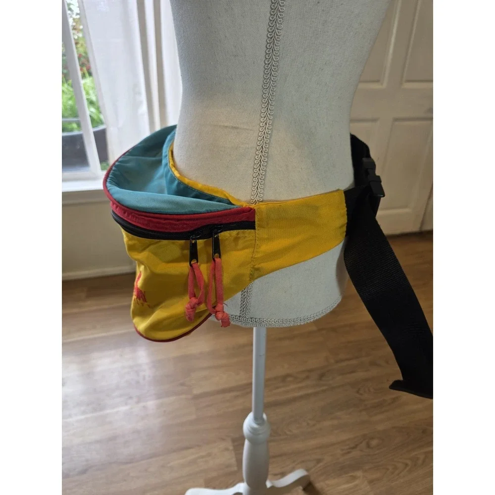 Ridgeway By KELTY fanny Pack Lumbar Pack Vintage Yellow Blue Red Large Capacity